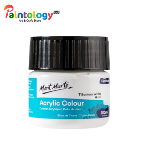 Mont Marte Signature Acrylic Colour Paint 100ml - Titanium White MSCH1001