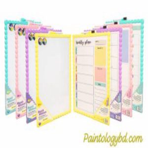 Dry Erase Whiteboard for Kids & Students – Red Frame, Easy Write & Wipe Drawing Board