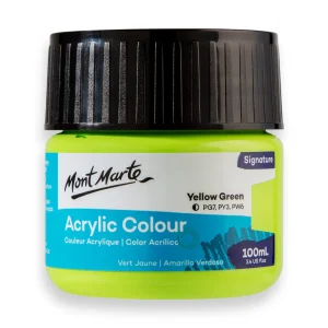 Acrylic Colour Paint Signature 100ml (3.4 US fl.oz) Tub - Yellow Green